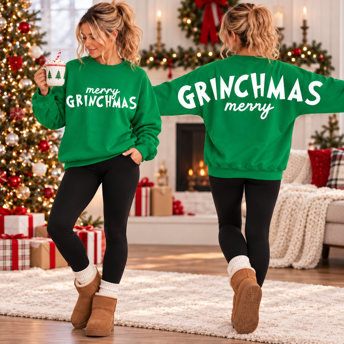 Grinchmas Merry Trendy Back DTF Transfer - Total of 4 transfers