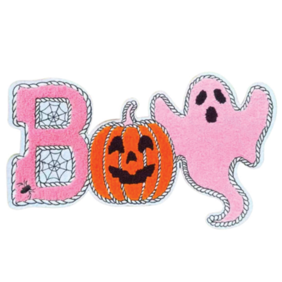Pink Ghost Boo Chenille Patch