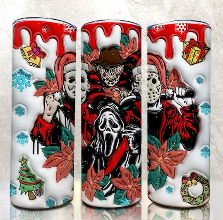 Christmas Horror 20oz 3D Inflated Sublimation Wrap