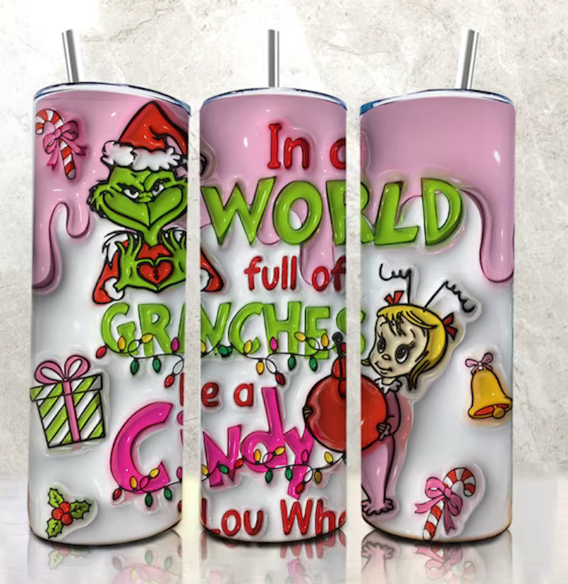 Cindy Lou Who 20oz 3D Inflated Sublimation Wrap