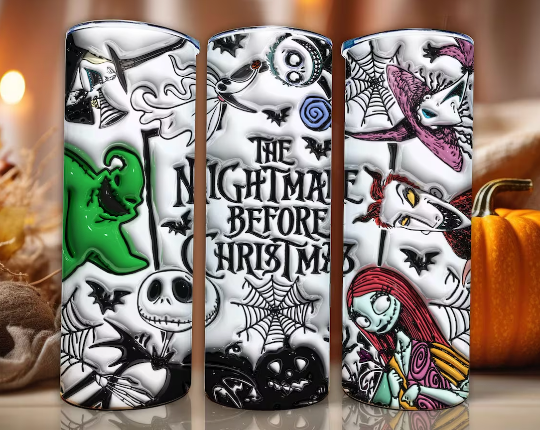 The Nightmare Before Christmas 20oz 3D Inflated Sublimation Wrap