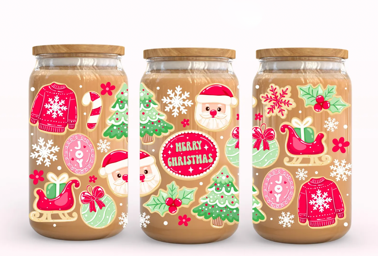 Santa Christmas Cookies Wrap UV DTF Sticker