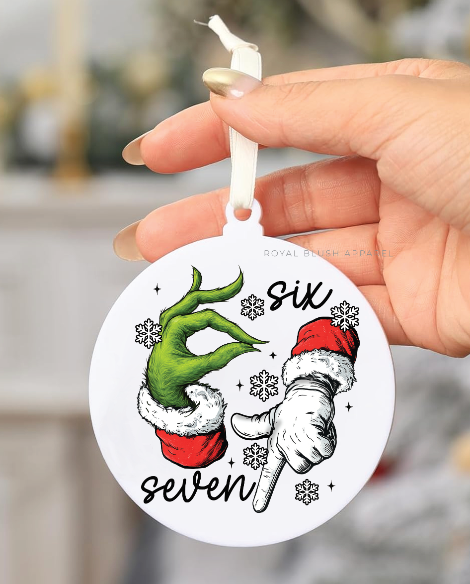 Six Seven 3&quot; Acrylic Ornament UV DTF Sticker