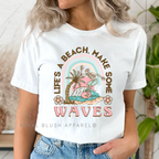 Skeleton Make Some Waves DTF Transfer ready-to-press DTF transfer shown on apparel