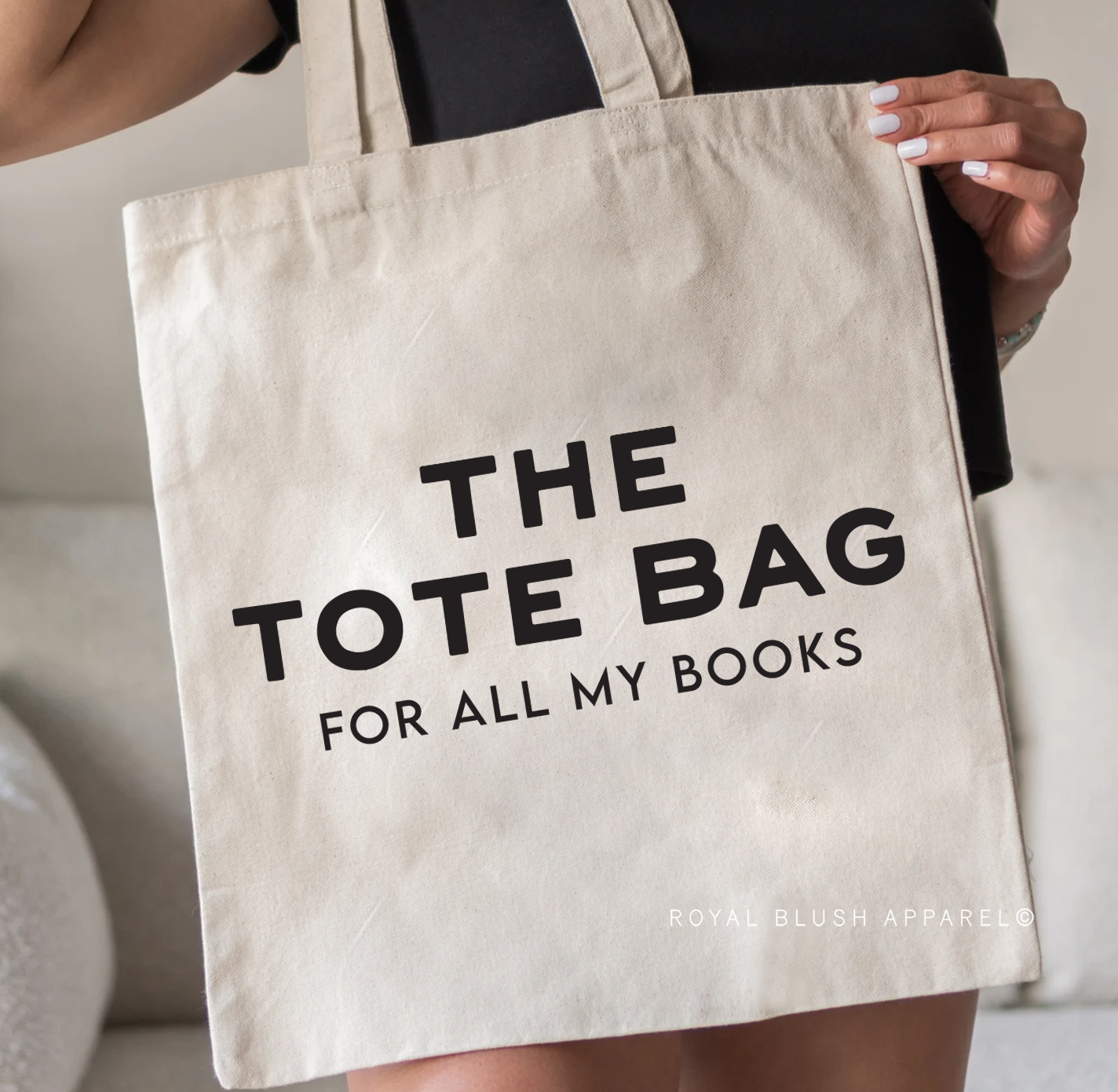 The Tote Bag For All My Books Full Colour Transfer