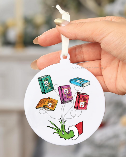 Acotar Grinch Books 3" Acrylic Ornament UV DTF Sticker