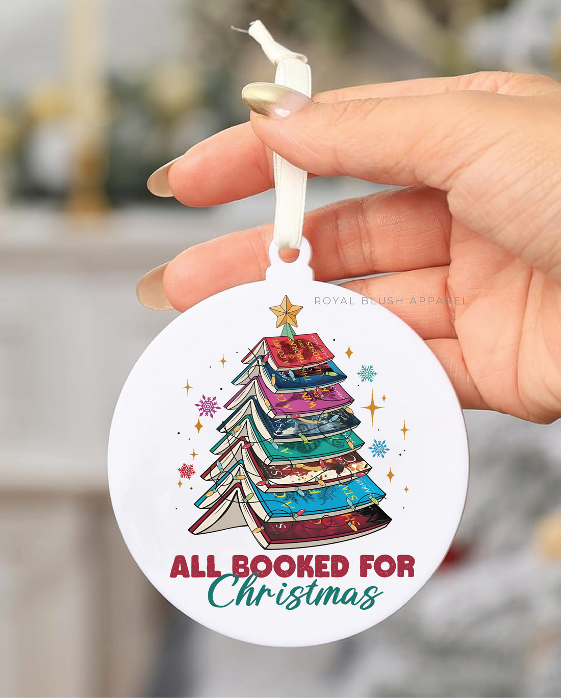 Acotar All Booked For Christmas 3&quot; Acrylic Ornament UV DTF Sticker