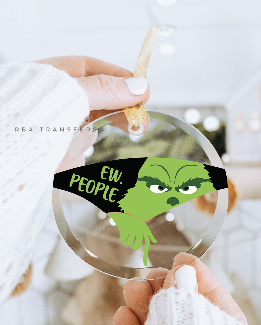 Ew, People 3&quot; Acrylic Ornament UV DTF Sticker