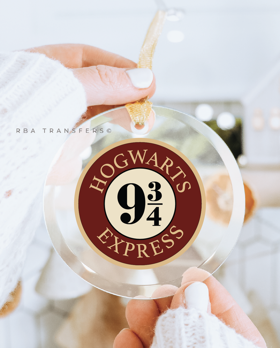 Hogwarts Express 9 3/4 3&quot; Acrylic Ornament UV DTF Sticker