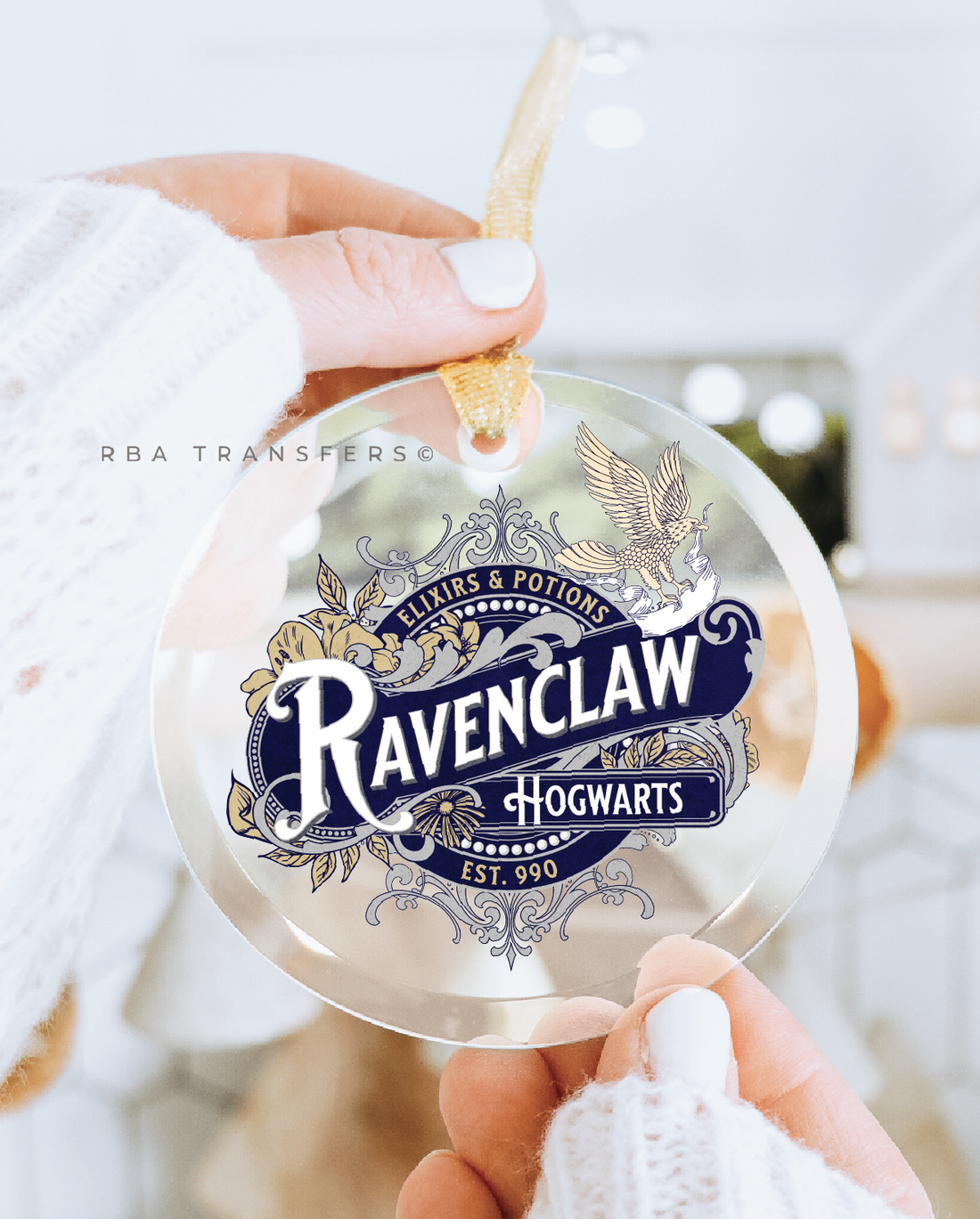 Ravenclaw Hogwarts 3&quot; Acrylic Ornament UV DTF Sticker