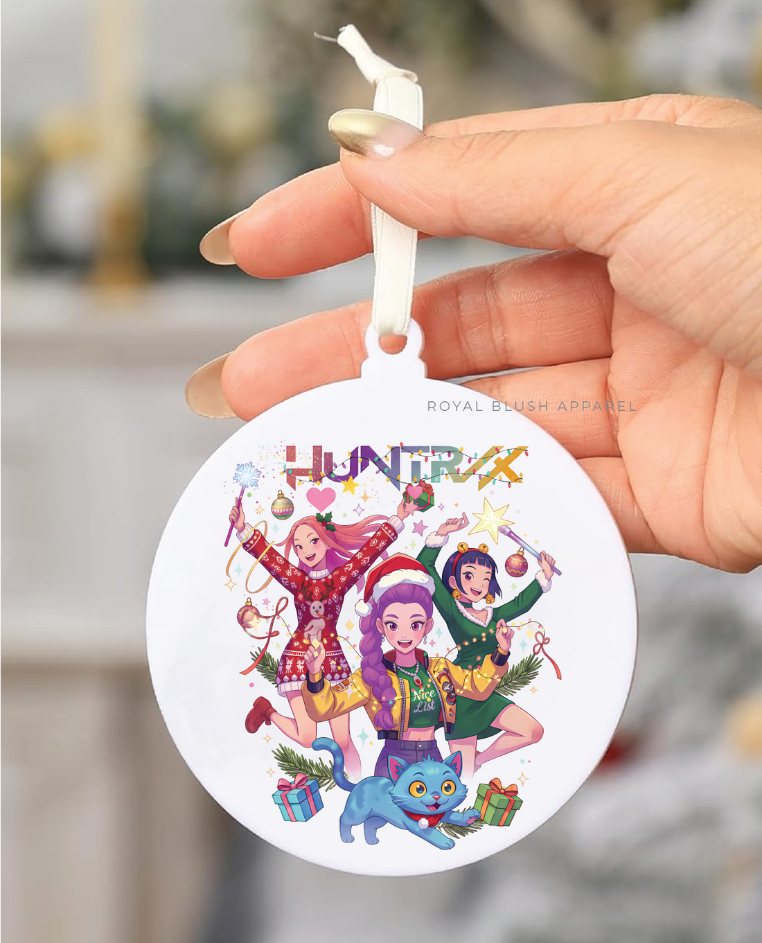 Huntrix 3&quot; Acrylic Ornament UV DTF Sticker