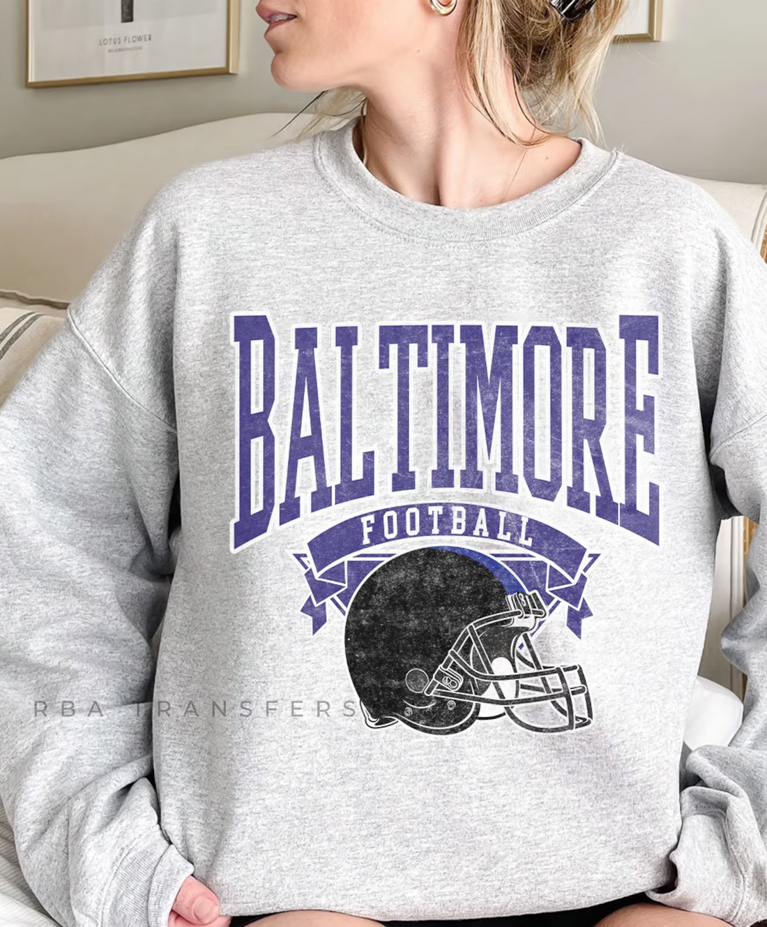 Transfert polychrome de football de Baltimore