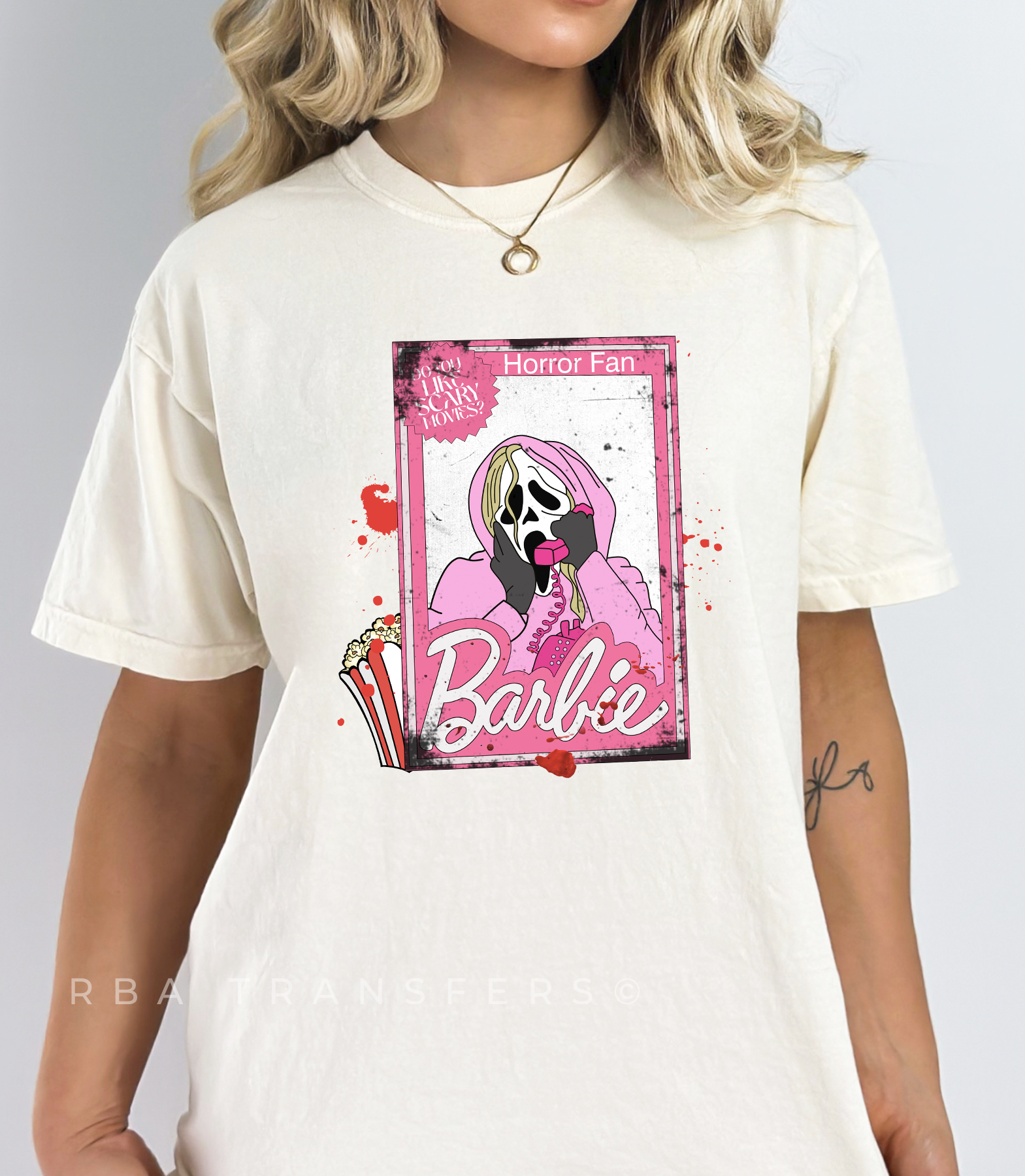 Barbie Scream Face Full Color Transfer