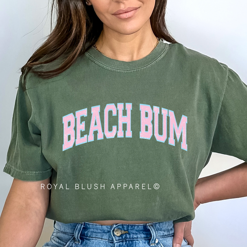 BEACH BUM DTF Transfer ready-to-press DTF transfer shown on apparel