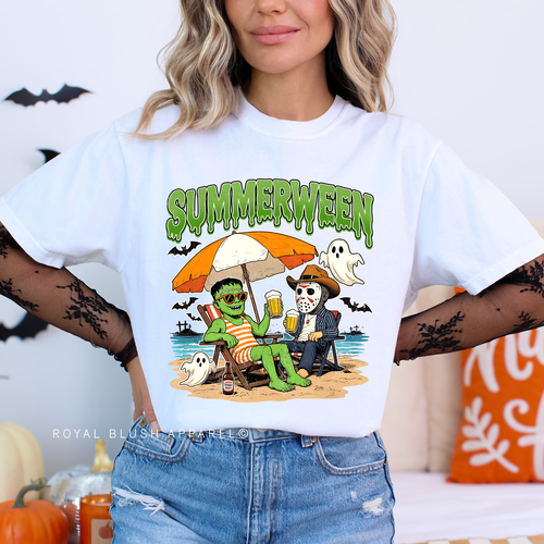 Drippin' Spooky Summer DTF Transfer ready-to-press DTF transfer shown on apparel