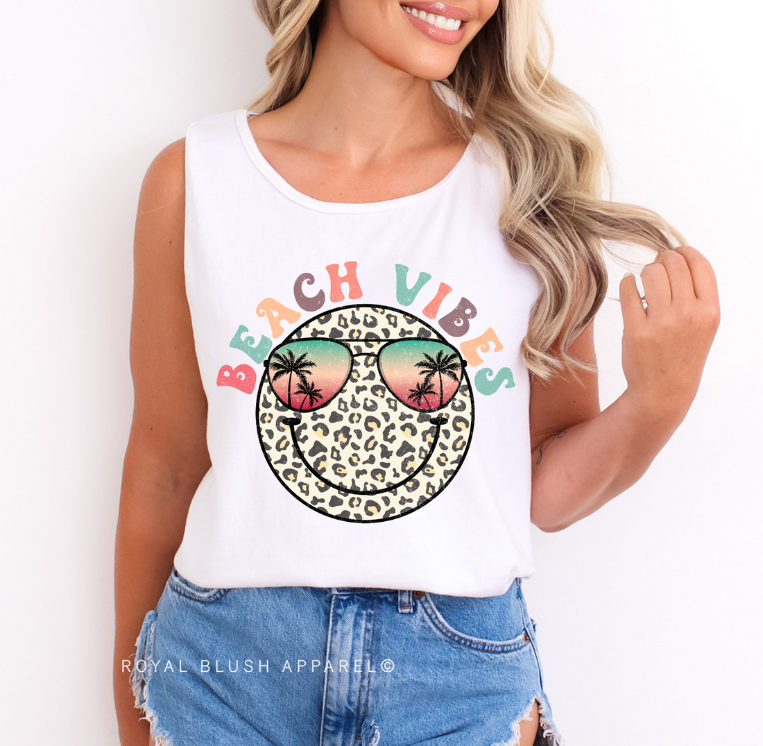 Beach Vibes Smiley Full Color Transfer