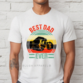 Best Dad In The Galaxy DTF Transfer ready-to-press DTF transfer shown on apparel