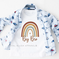 Little Sister Rainbow Youth DTF Transfer ready-to-press DTF transfer shown on apparel