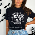Circle Black Flame DTF Transfer