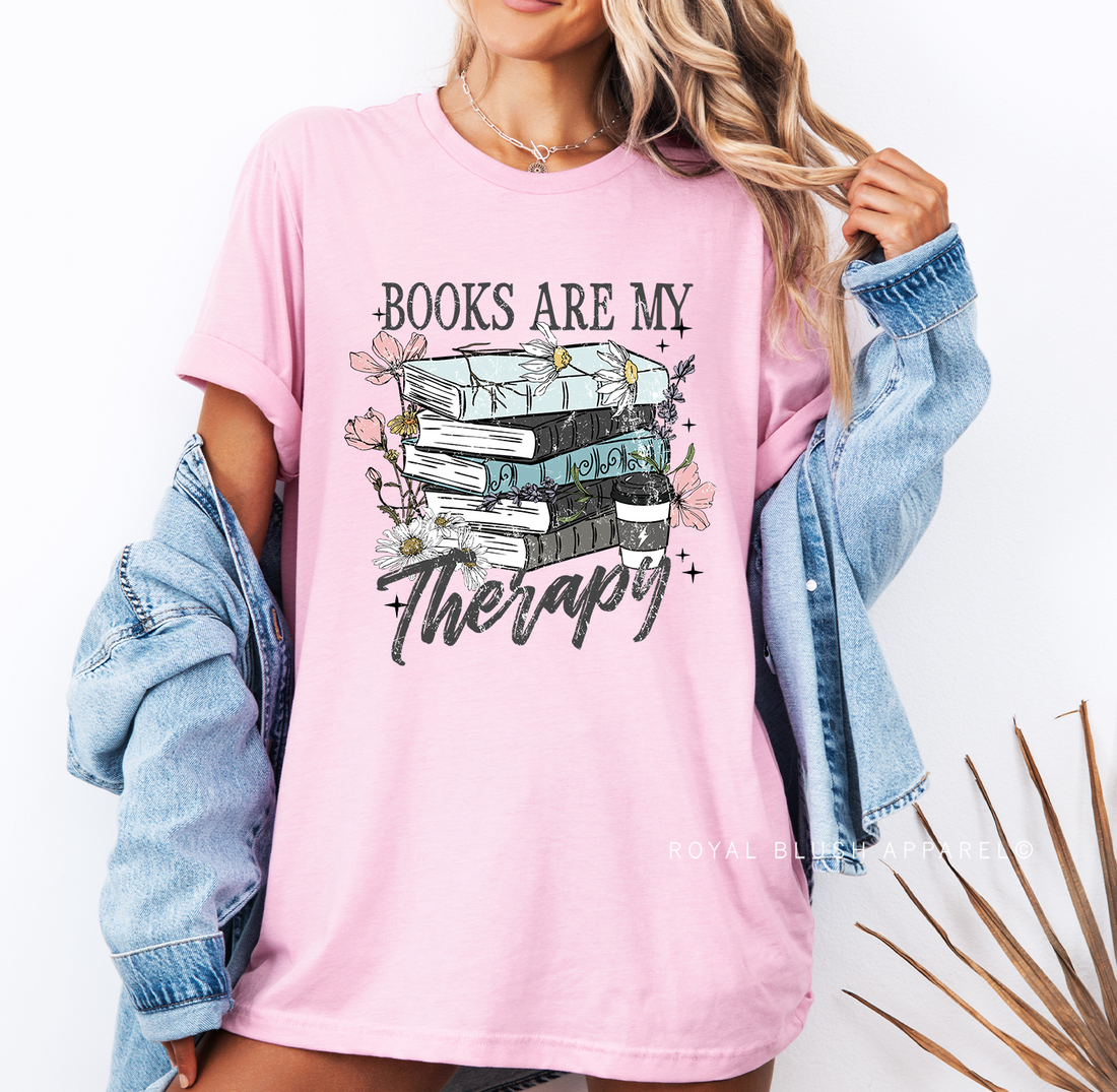 Books Are My Therapy Full Colour Transfer