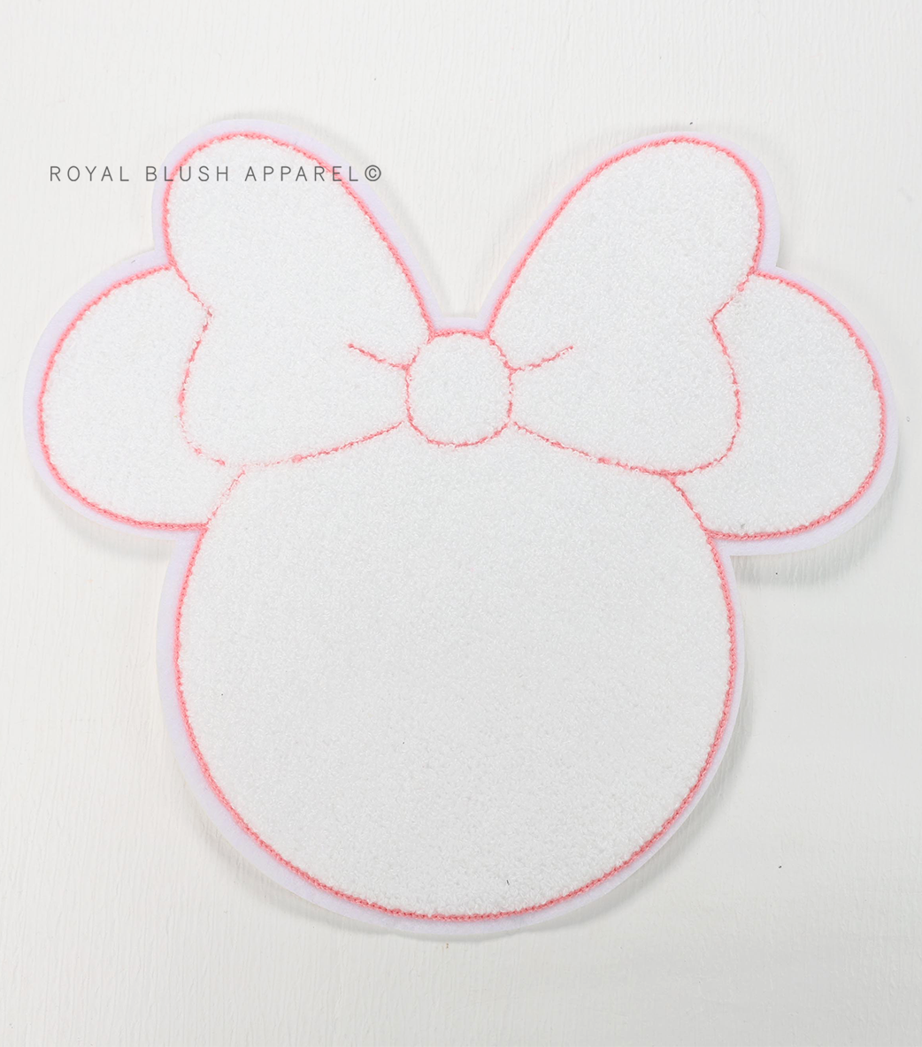 Pink Minnie Bow Chenille Patch