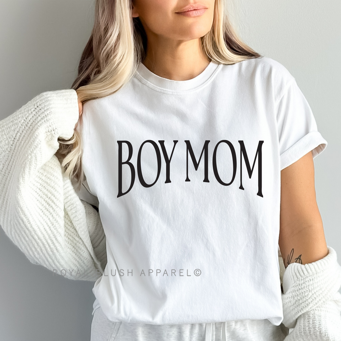 BOY MOM Screen Print Transfer