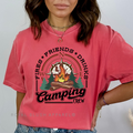 Camping DTF Transfer ready-to-press DTF transfer shown on apparel