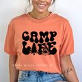 Camp More Worry Less DTF Transfer ready-to-press DTF transfer shown on apparel
