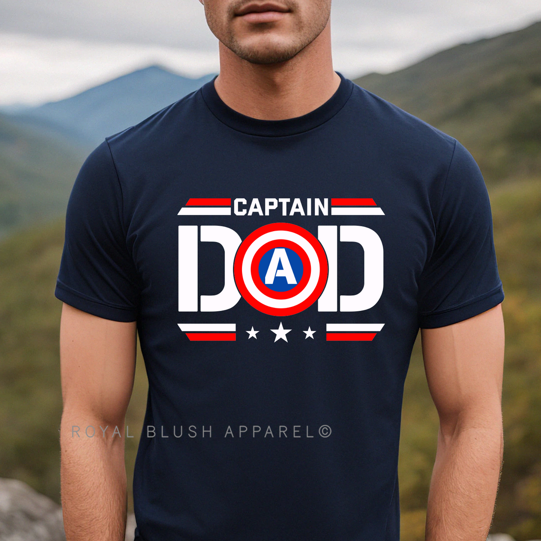 Captain Dad Full Color Transfer