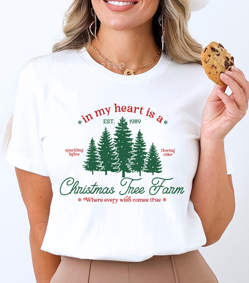 In My Heart Is a Christmas Tree Farm Taylor Swift Full Colour Transfer