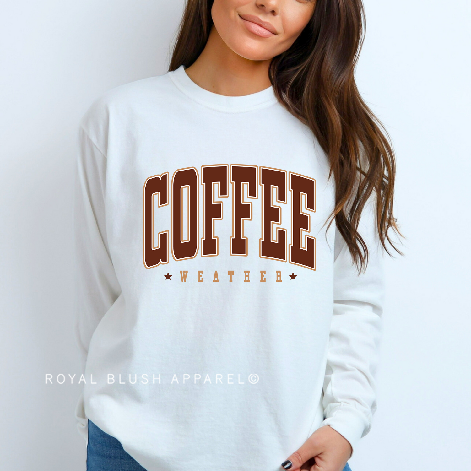 Coffee Weather Varsity Full Color Transfer