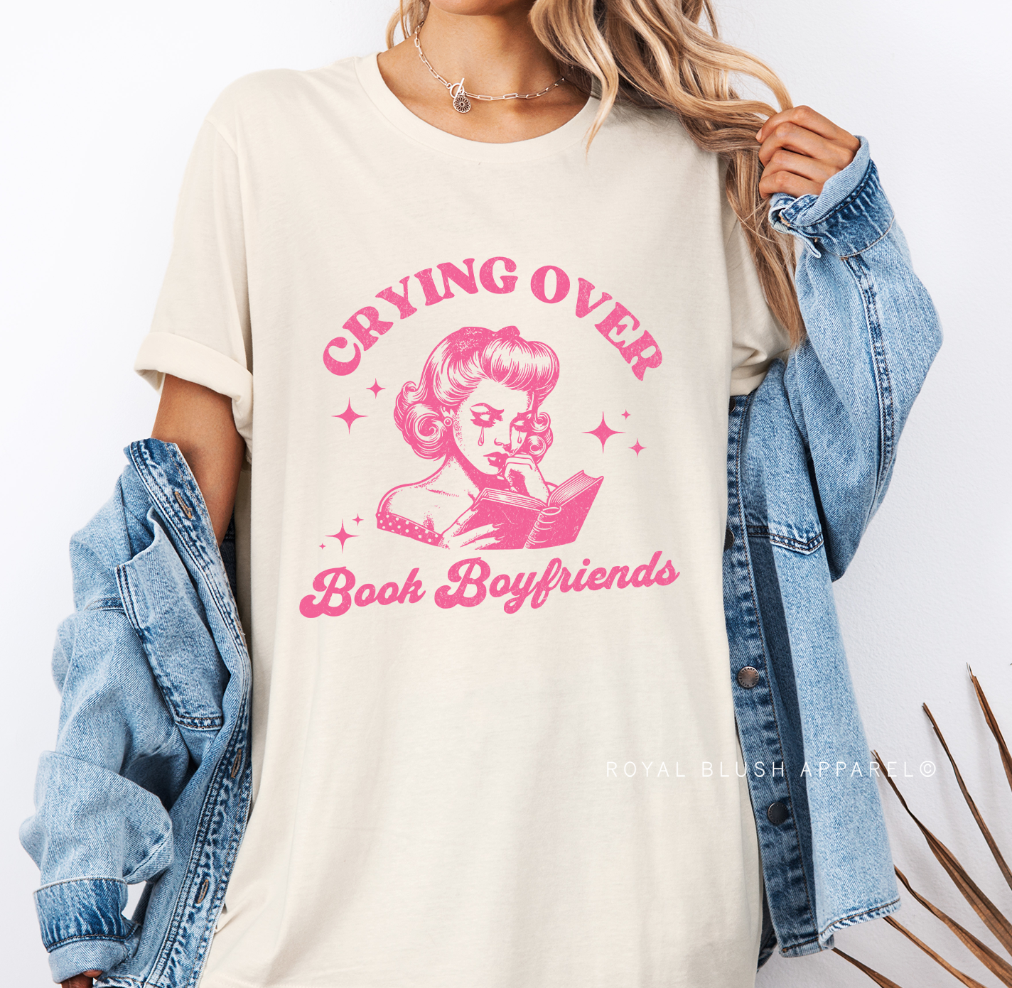 Crying Over Book Boyfriends Full Colour Transfer