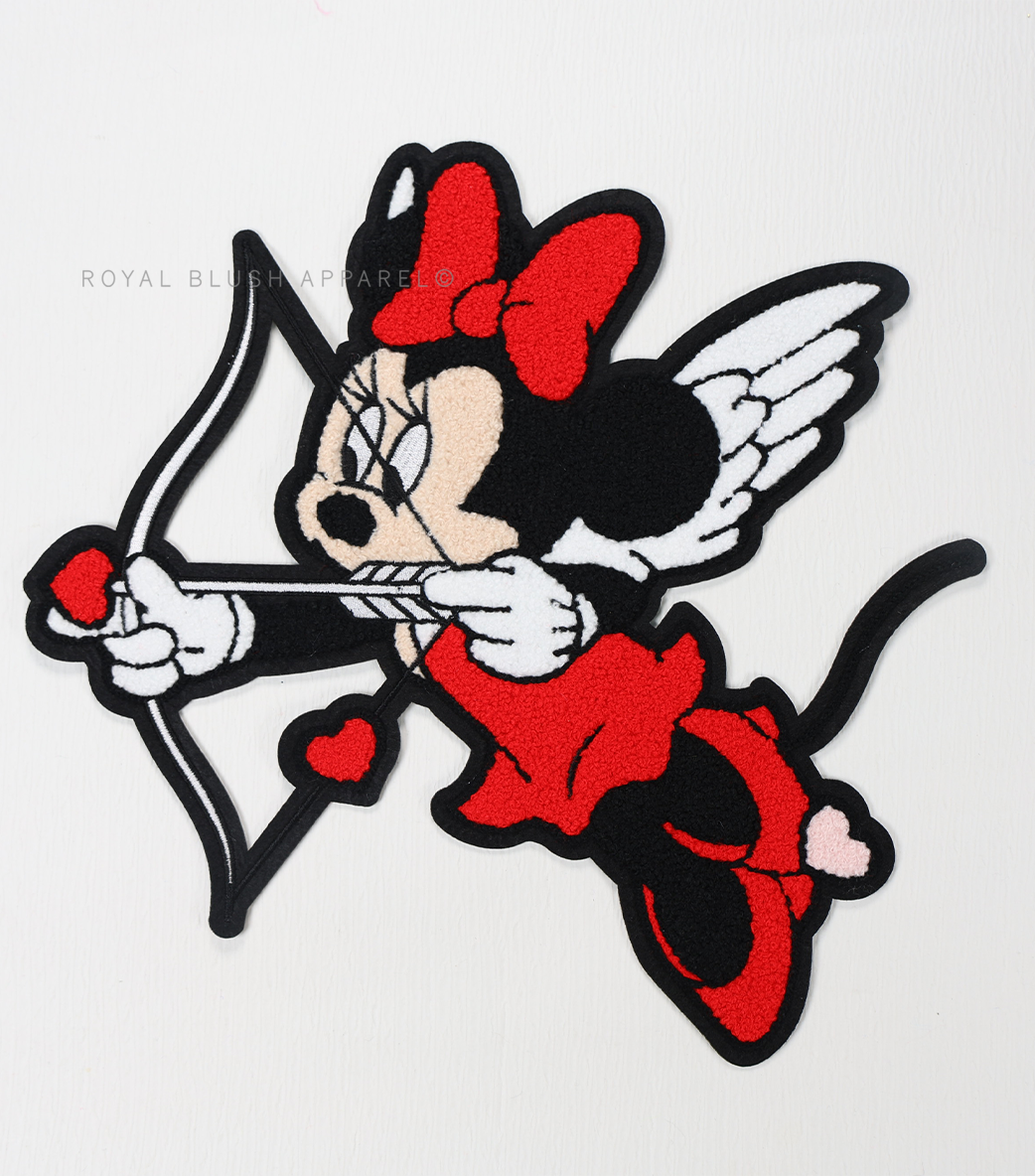 Valentine Minnie Cupid Chenille Patch