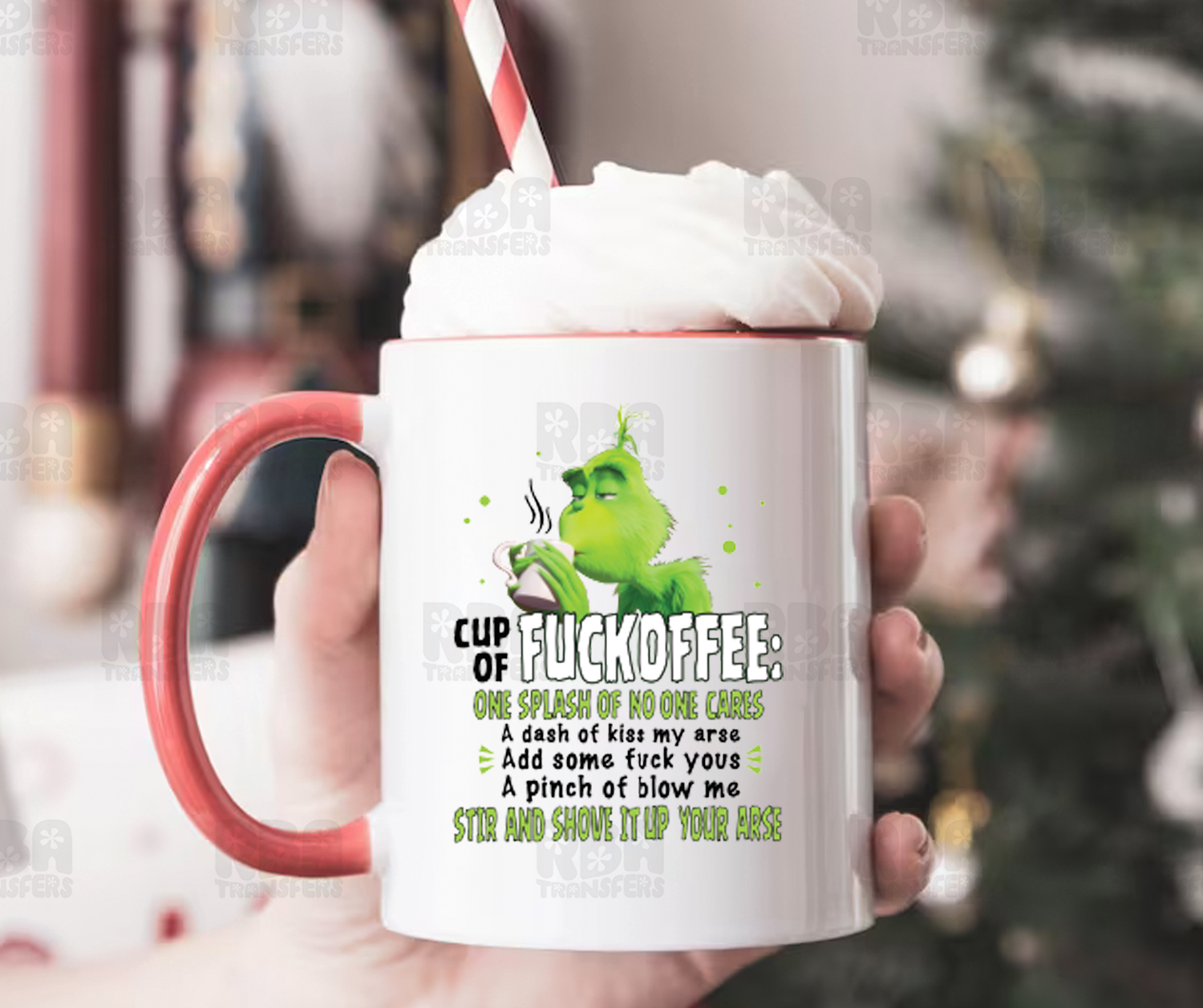 Tasse de Fuckoffee UV DTF Autocollant