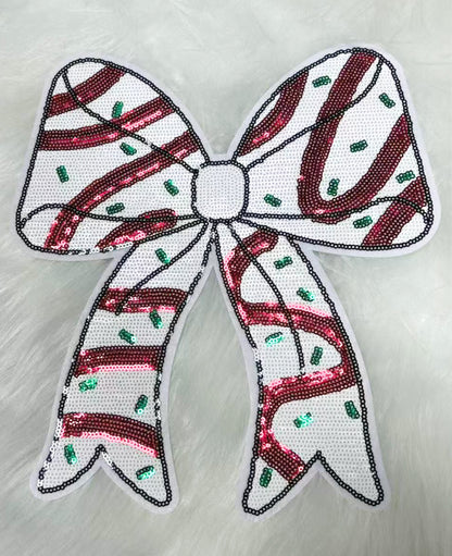 Little Debbie Bow Sequin Patch