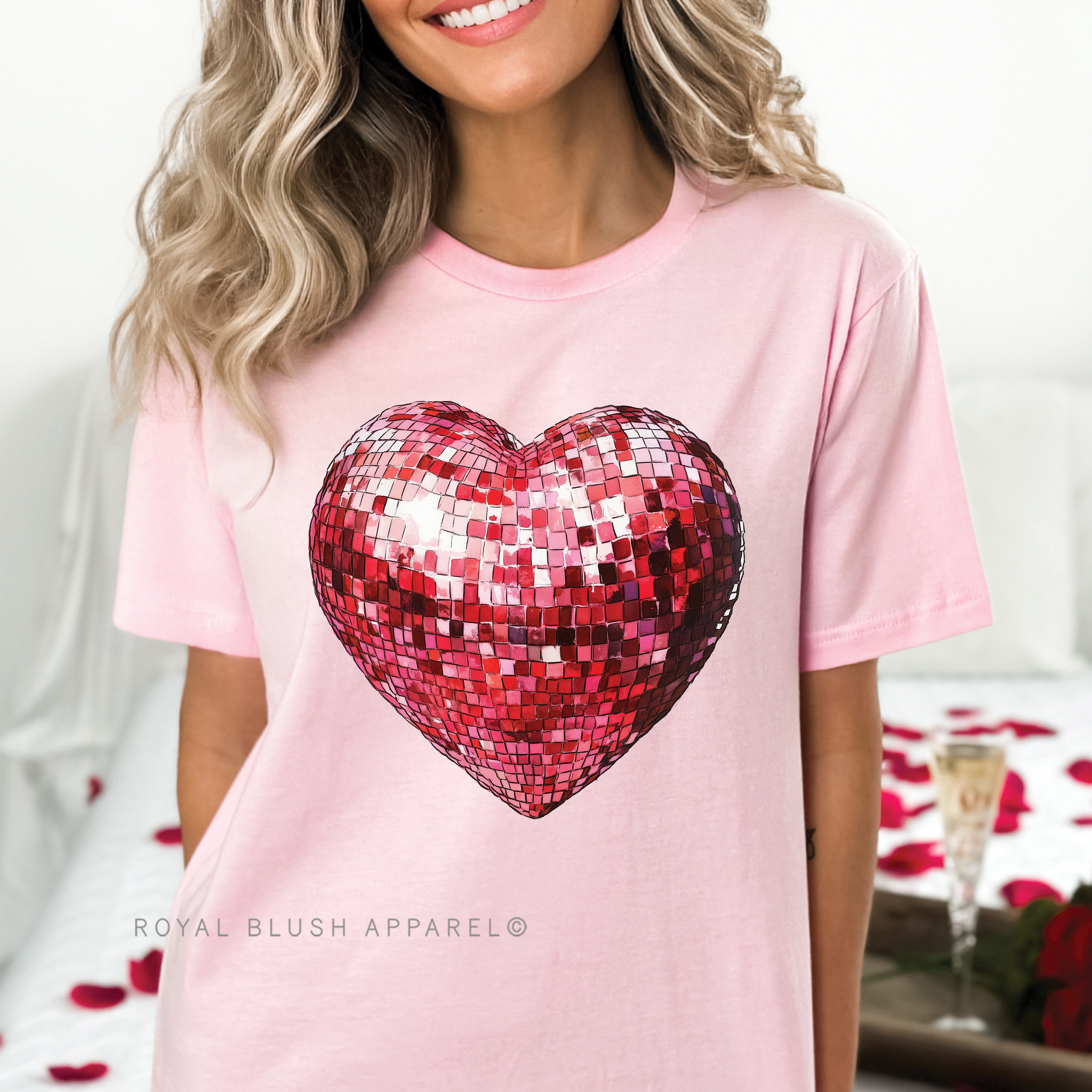 Disco Heart Full Color Transfer