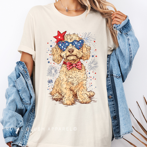 USA Vintage Stamp DTF Transfer ready-to-press DTF transfer shown on apparel