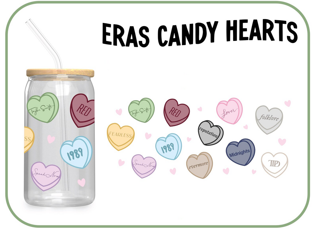 Eras Candy Hearts Wrap UV DTF Sticker