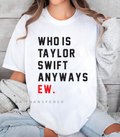 A Lot Going On At The Moment Taylor Swift DTF Transfer ready-to-press DTF transfer shown on apparel