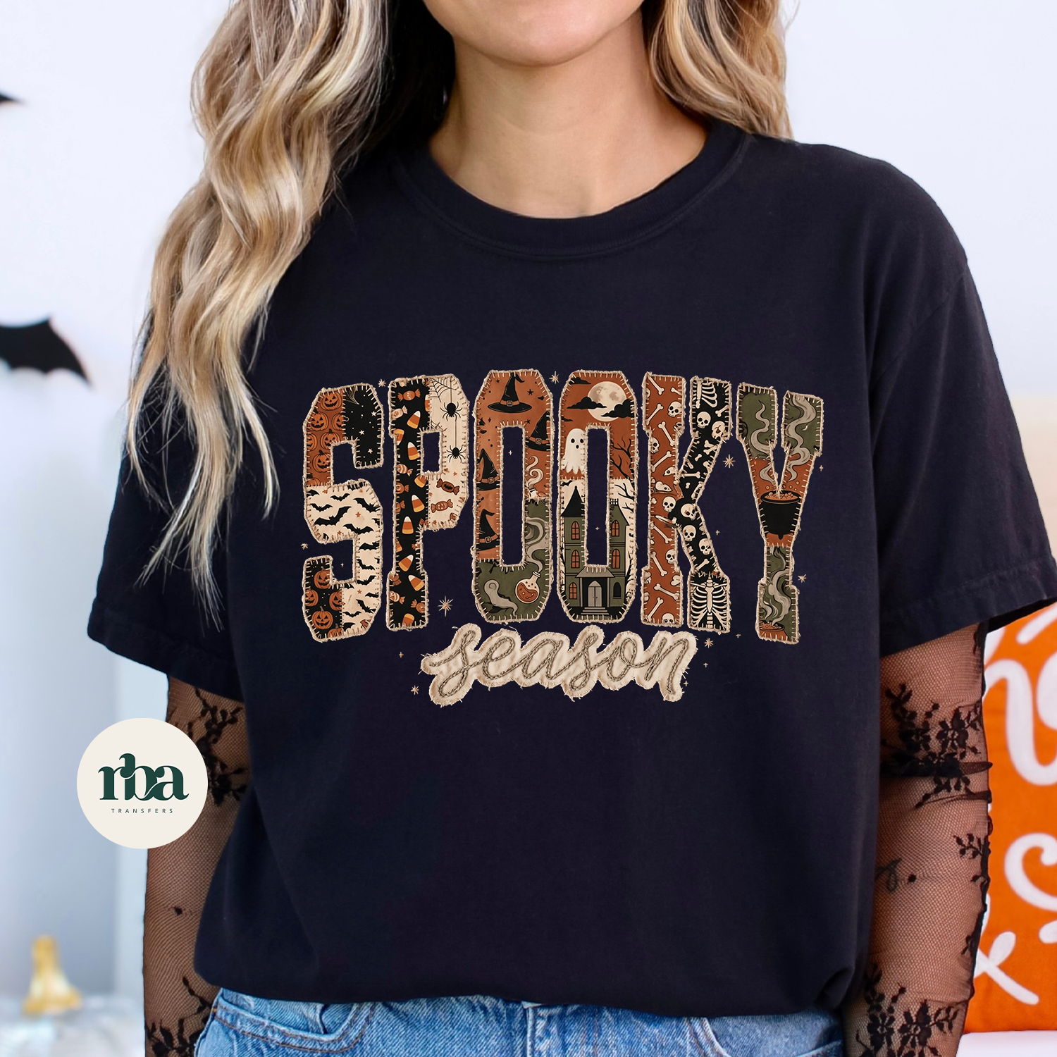 Faux Patch Spooky Season DTF Transfer
