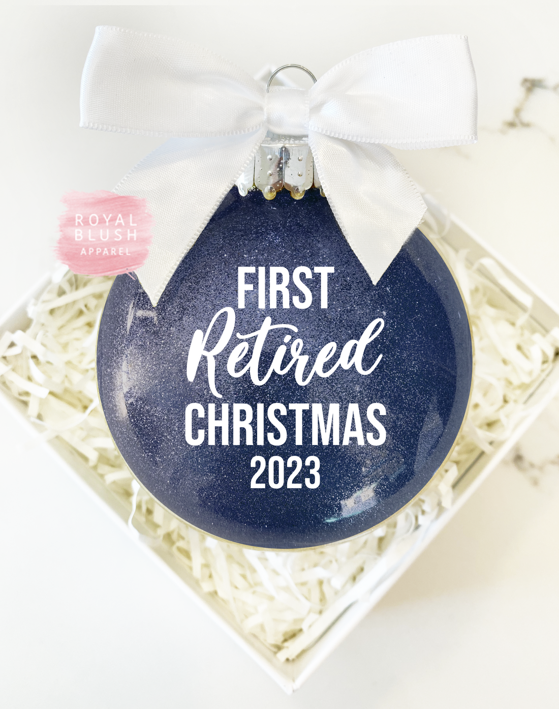 First Retired Christmas 2023 4&quot; Ornament UV DTF Sticker