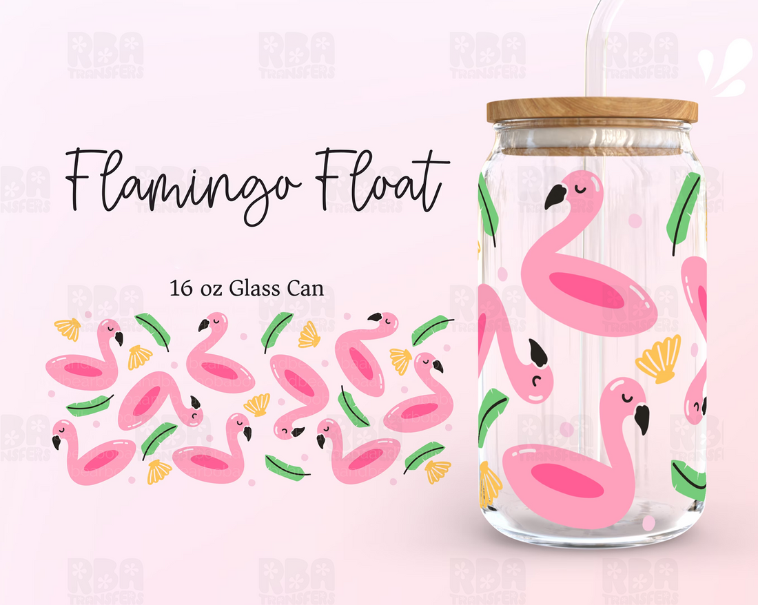 Flamingo Float Wrap UV DTF Sticker