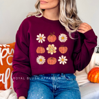 Flower Pumpkins DTF Transfer
