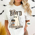 Freshly Boo'd DTF Transfer ready-to-press DTF transfer shown on apparel