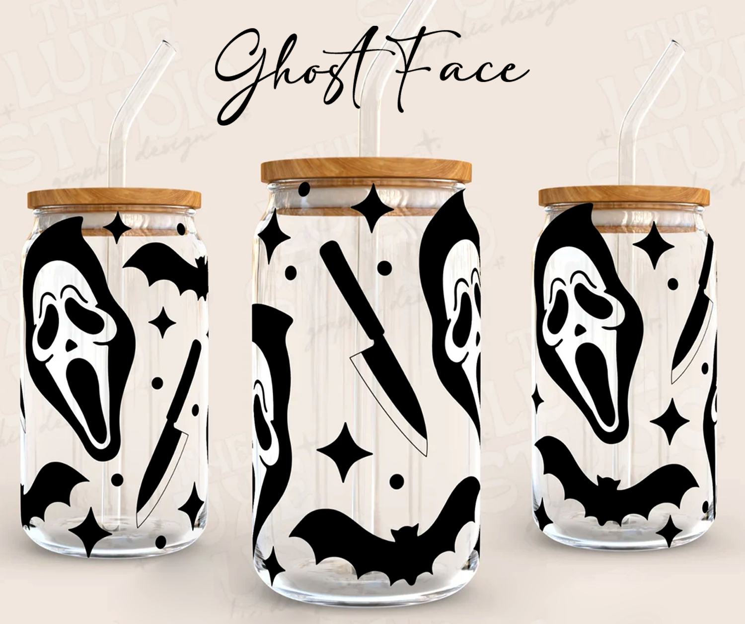 Ghost Face Wrap UV DTF Sticker