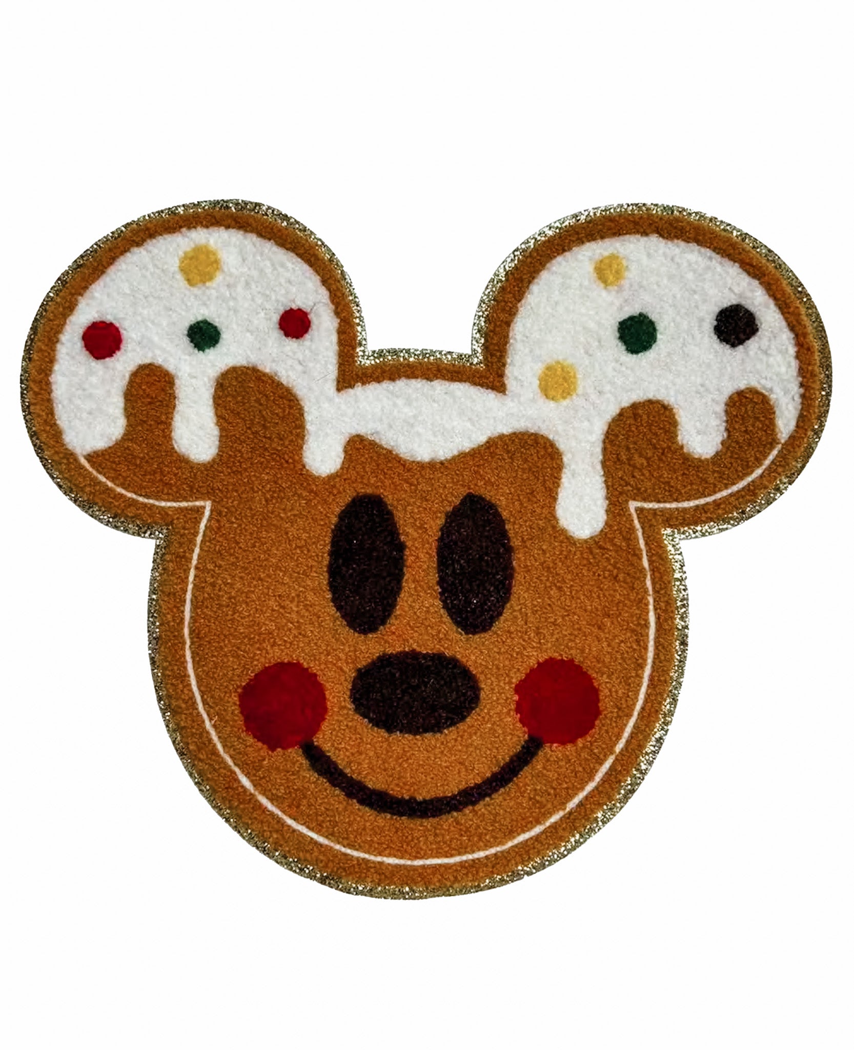 PRE-ORDER Mr Gingerbread Head Chenille Patch