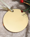Gold Round 3" Acrylic Ornament
