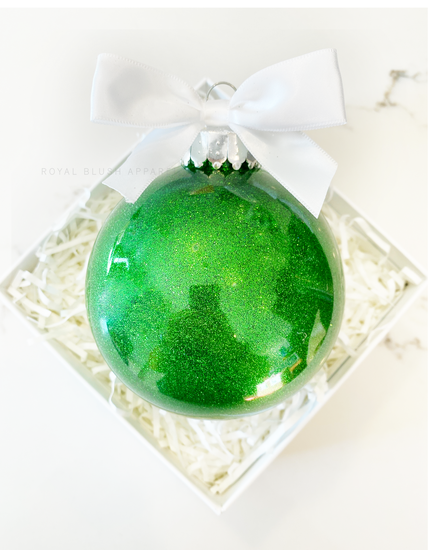 Blank Glitter Christmas Ornament