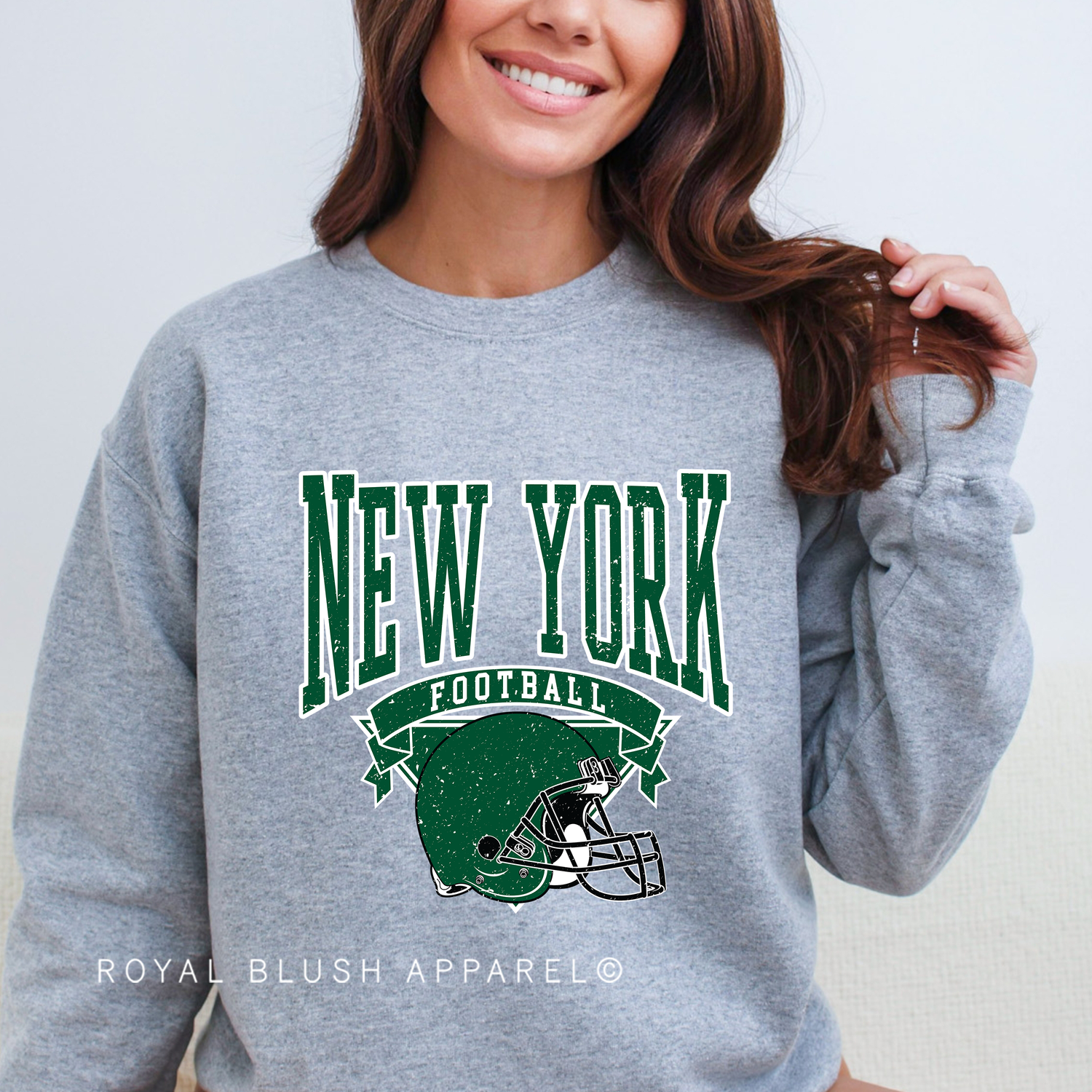 Green New York Football Full Color Transfer