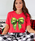 Lights Grinch Bow DTF Transfer